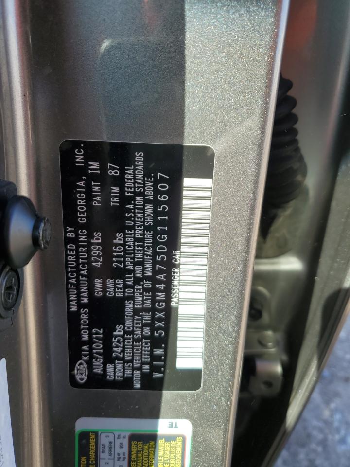 5XXGM4A75DG115607 2013 Kia Optima Lx