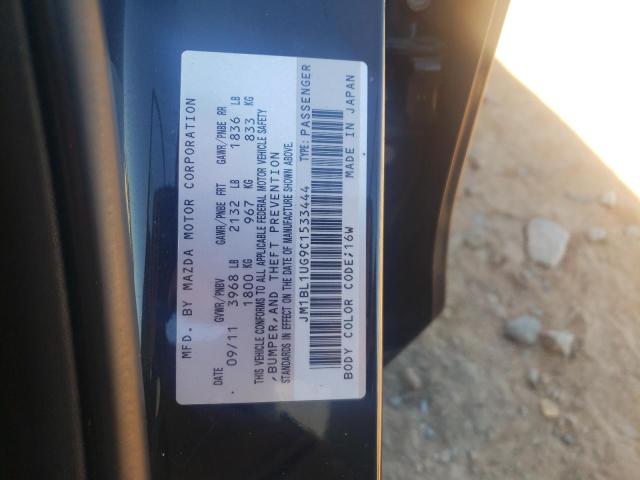 2012 Mazda 3 I VIN: JM1BL1UG9C1533444 Lot: 47791344