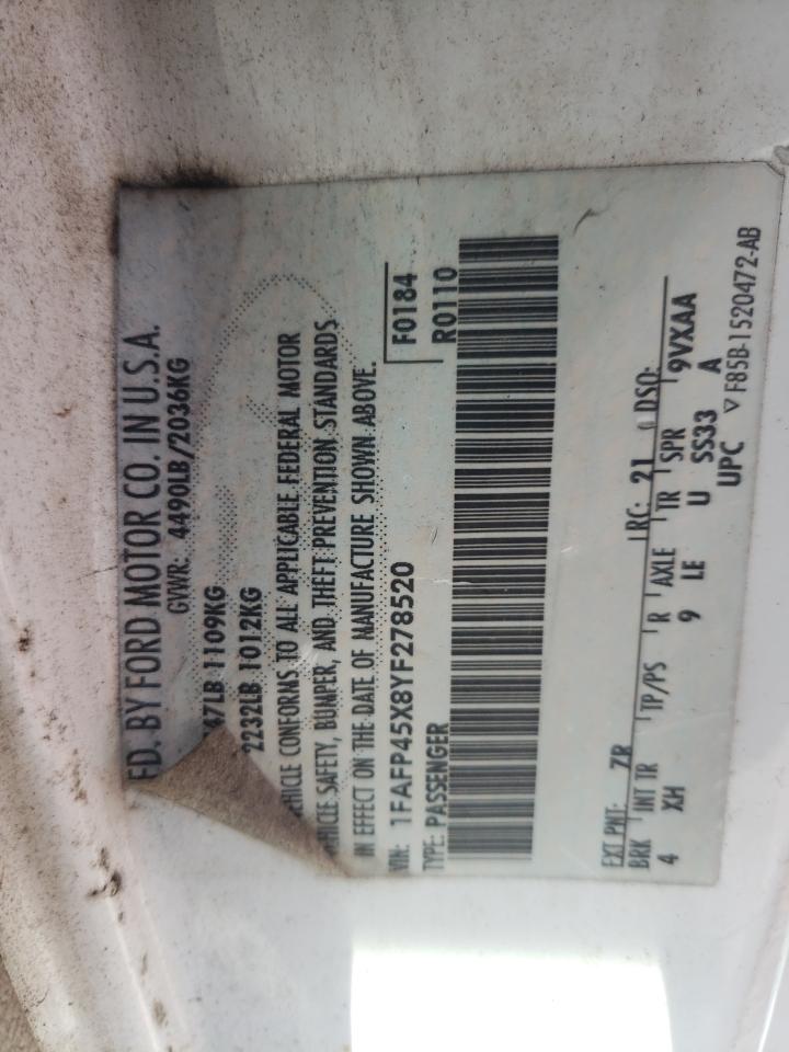 1FAFP45X8YF278520 2000 Ford Mustang Gt