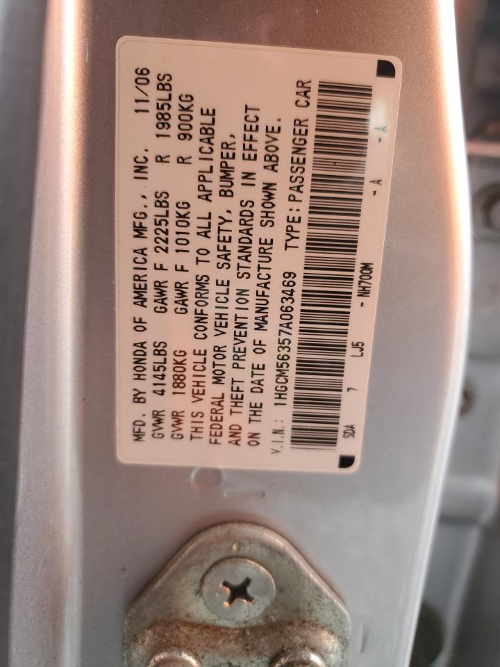 1HGCM56357A063469 2007 Honda Accord Se