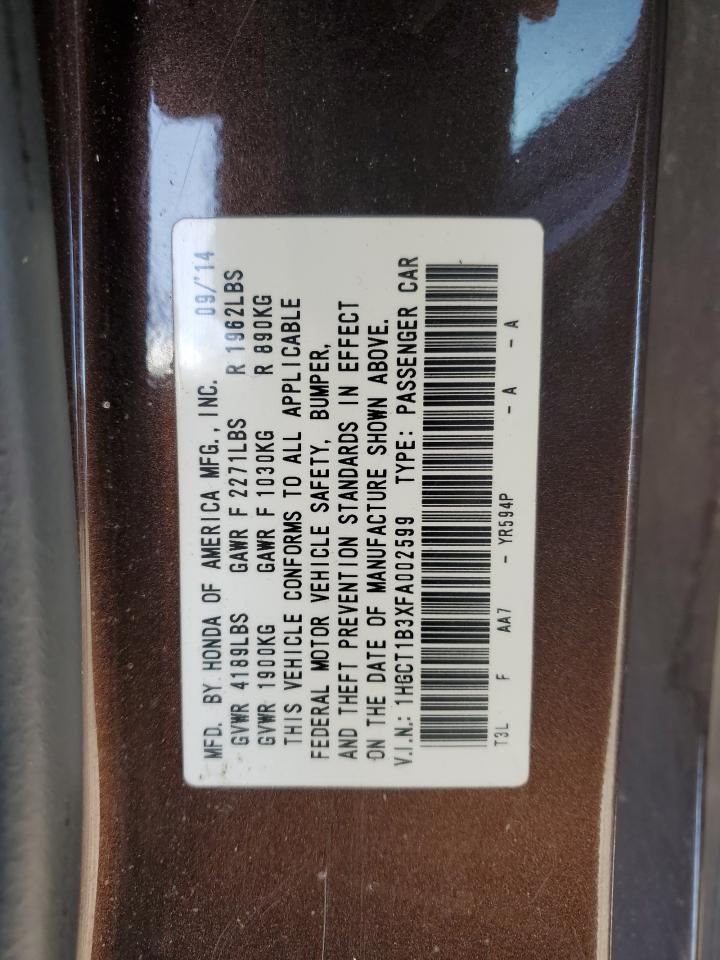 2015 Honda Accord Lx-S vin: 1HGCT1B3XFA002599