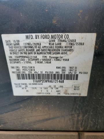 2010 Ford Taurus Sel VIN: 1FAHP2EW9AG121468 Lot: 46660804