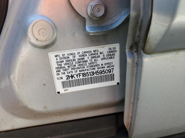 2003 Honda Pilot Exl VIN: 2HKYF18513H595097 Lot: 47706014