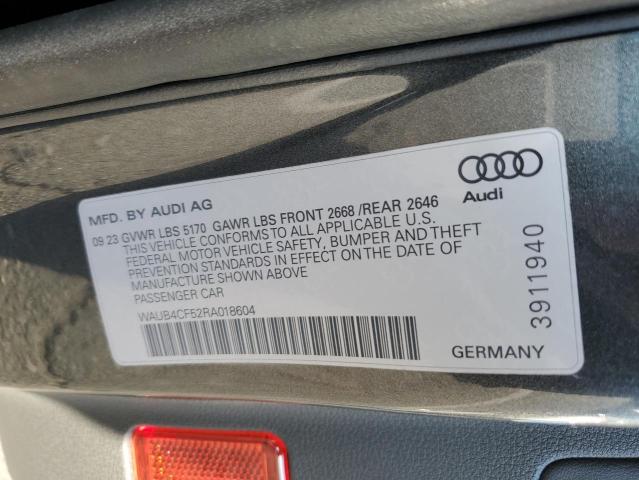 2024 AUDI S5 PRESTIG WAUB4CF52RA018604