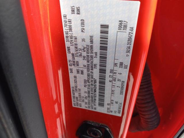 2021 FORD F150 XLT - 1FTFW1E57MKD57897