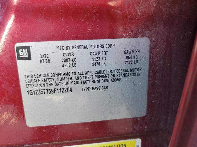 2009 Chevrolet Malibu 2Lt VIN: 1G1ZJ57759F112204 Lot: 48059034