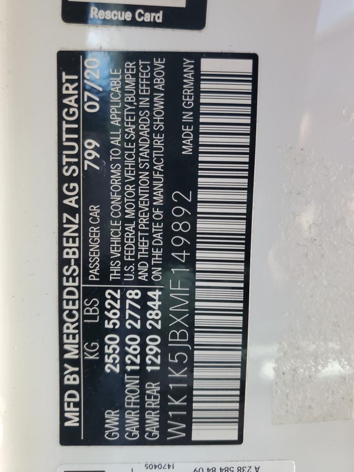 W1K1K5JBXMF149892 2021 Mercedes-Benz E 450