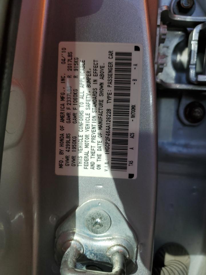 1HGCP2F46AA126228 2010 Honda Accord Lxp