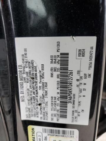 2013 Ford Fusion Titanium VIN: 3FA6P0K97DR127261 Lot: 45148124