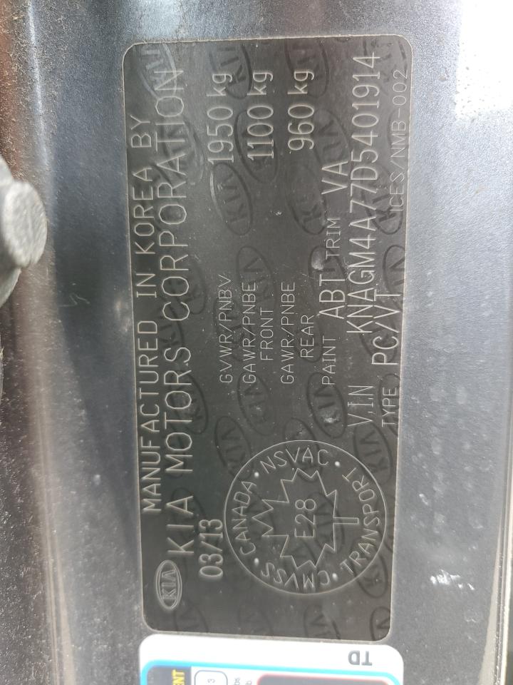 KNAGM4A77D5401914 2013 Kia Optima Lx