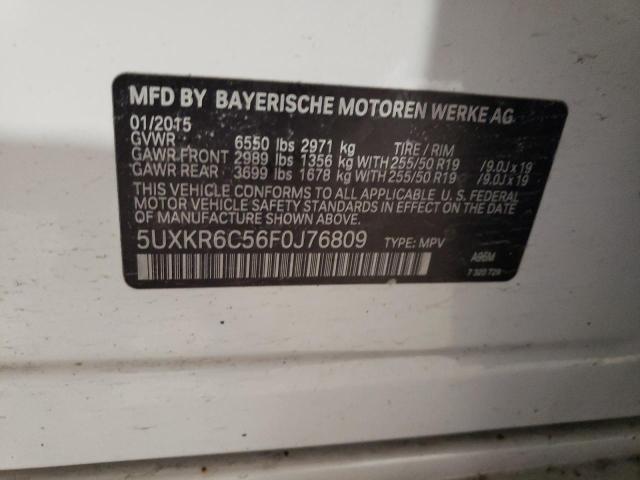 VIN 5UXKR6C56F0J76809 2015 BMW X5, Xdrive50I no.12