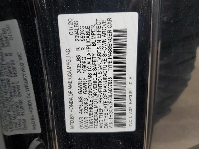 1HGCV2F30LA007655 Honda Accord SPO 13