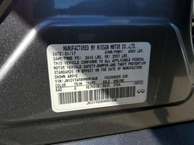 2017 INFINITI Q50 BASE JN1CV7AR8HM681648