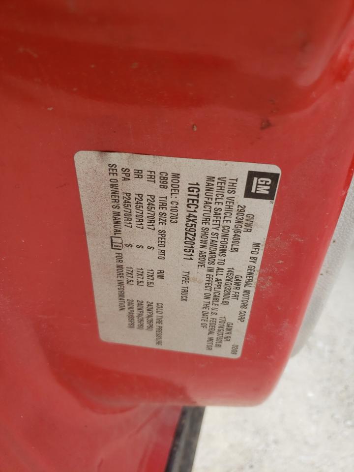 1GTEC14X59Z201511 2009 GMC Sierra C1500