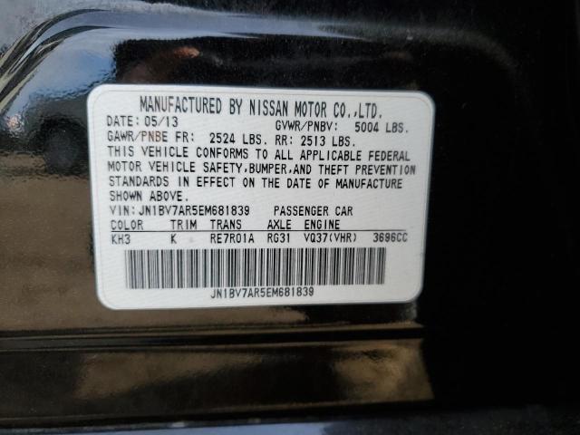 2014 Infiniti Q50 Base VIN: JN1BV7AR5EM681839 Lot: 45503534