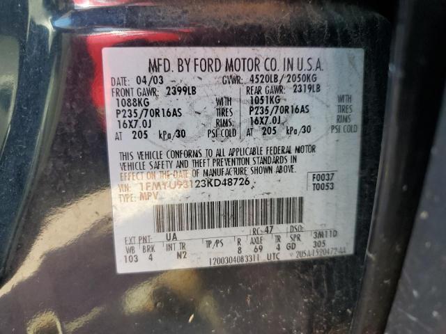 2003 Ford Escape Xlt VIN: 1FMYU93123KD48726 Lot: 50935964