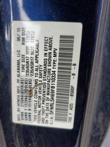 2015 HONDA ODYSSEY 5FNRL5H69FB110334