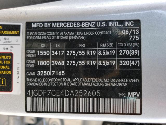 VIN 4JGDF7CE4DA252605 2013 Mercedes-Benz GL-Class, ... no.13