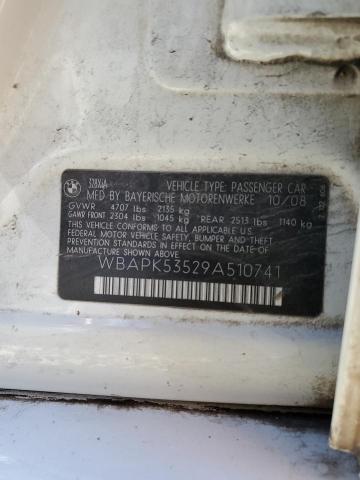 2009 BMW 328 Xi Sulev VIN: WBAPK53529A510741 Lot: 47753934