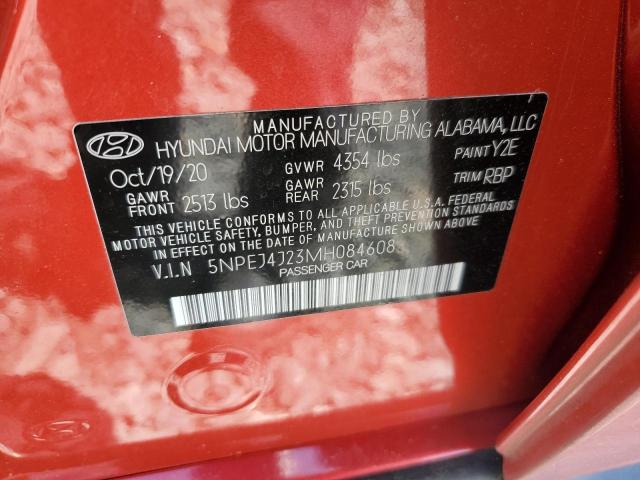 2021 Hyundai Sonata Sel Plus VIN: 5NPEJ4J23MH084608 Lot: 48815094