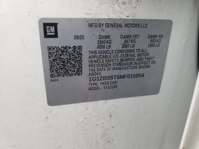 2021 Chevrolet Malibu Ls VIN: 1G1ZB5ST6MF015054 Lot: 45358894