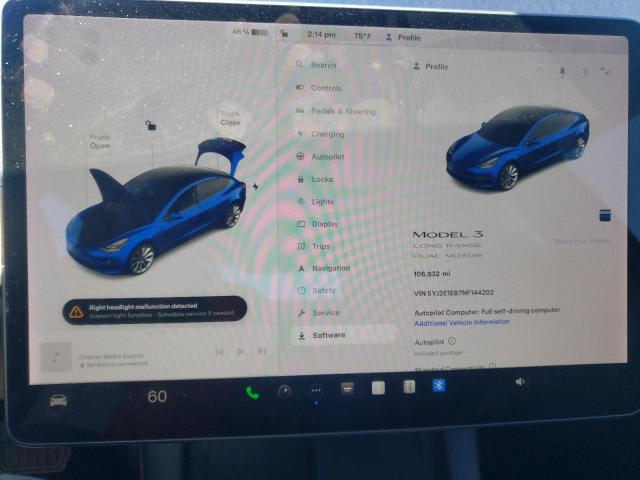2022 Tesla Model 3 el 3(VIN: 5YJ3E1EB7NF144202