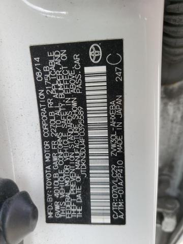 2015 TOYOTA PRIUS C HY JTDKN3DU4F0395589