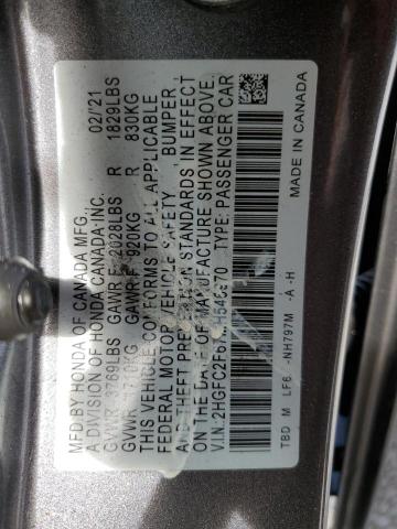 2021 Honda Civic Lx VIN: 2HGFC2F67MH546970 Lot: 45317964