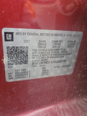 2018 CHEVROLET SILVERADO - 3GCUKREC3JG220779