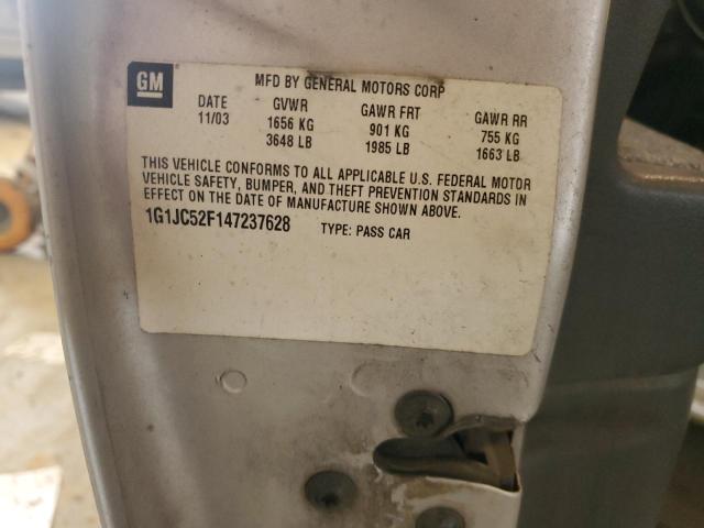 2004 Chevrolet Cavalier VIN: 1G1JC52F147237628 Lot: 46208124