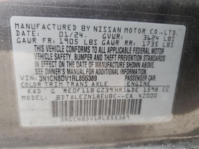 2024 Nissan Versa S VIN: 3N1CN8DV1RL855389 Lot: 47040144