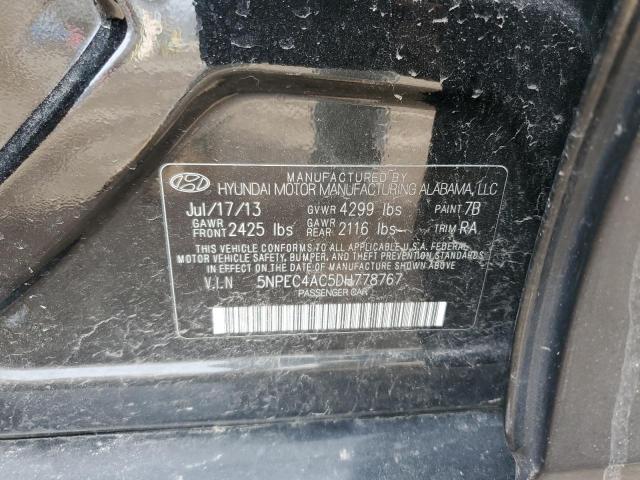 2013 Hyundai Sonata Se VIN: 5NPEC4AC5DH778767 Lot: 46459904