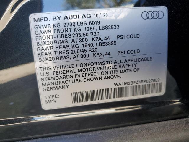 2024 AUDI Q4 E-TRON WA1M2BFZ4RP027682