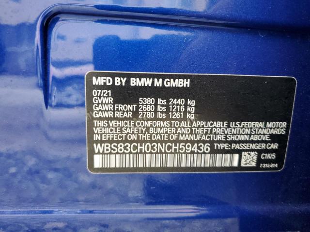 WBS83CH03NCH59436 2022 BMW M5 - Image 12