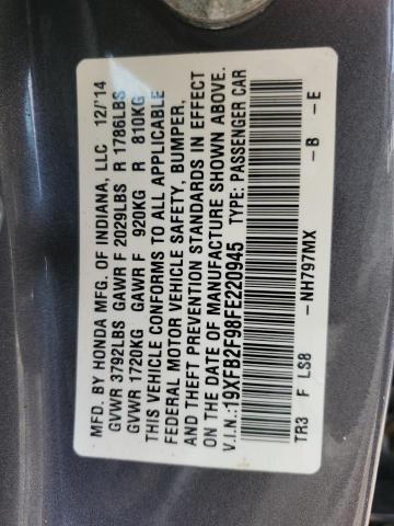 2015 HONDA CIVIC EXL - 19XFB2F98FE220945