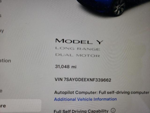 7SAYGDEEXNF339662 Tesla Model Y  9