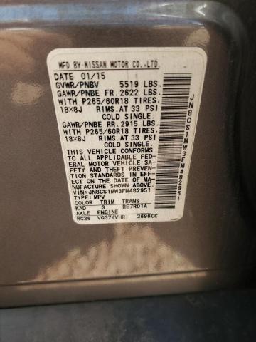 2015 INFINITI QX70 - JN8CS1MW3FM482951