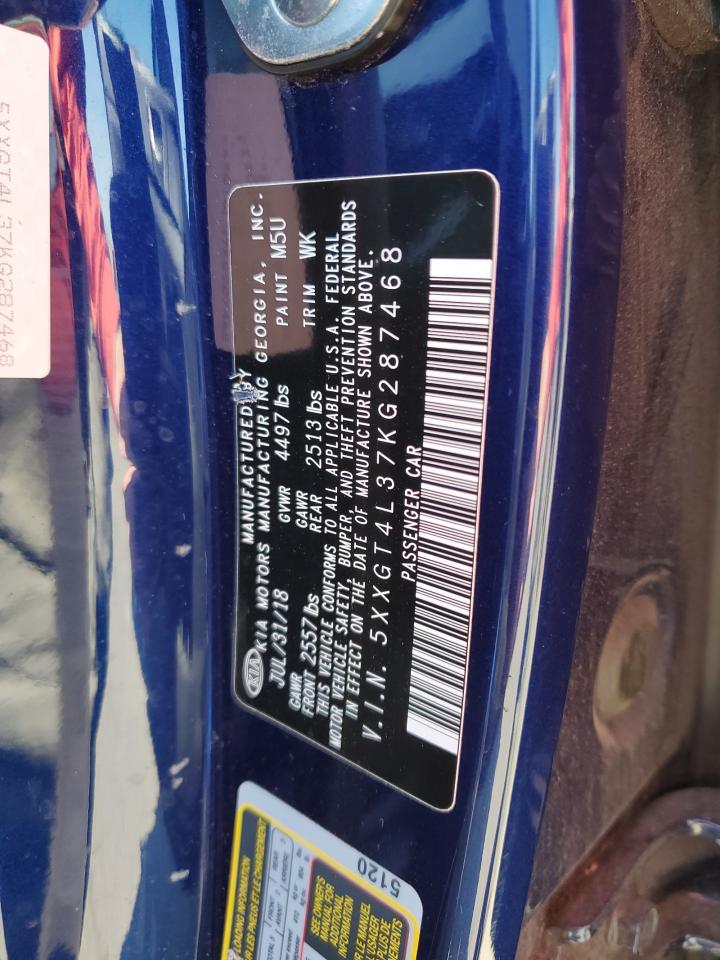 5XXGT4L37KG287468 2019 Kia Optima Lx