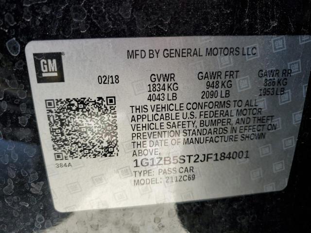 2018 Chevrolet Malibu Ls VIN: 1G1ZB5ST2JF184001 Lot: 47360814