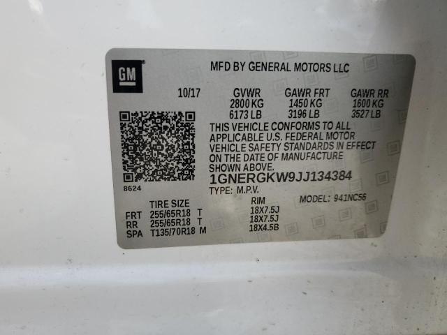 2018 CHEVROLET TRAVERSE L - 1GNERGKW9JJ134384