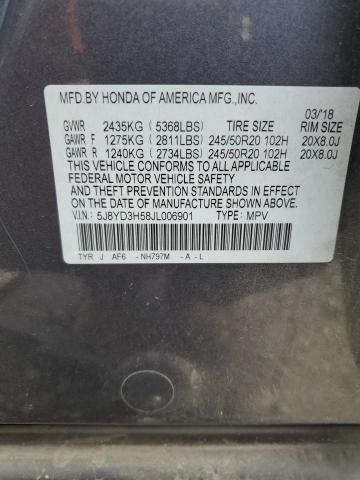 2018 ACURA MDX TECHNO - 5J8YD3H58JL006901