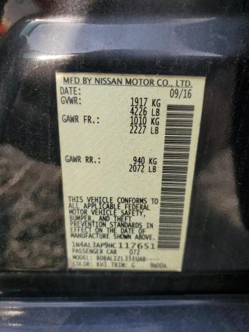 2017 NISSAN ALTIMA 2.5 - 1N4AL3AP9HC117651