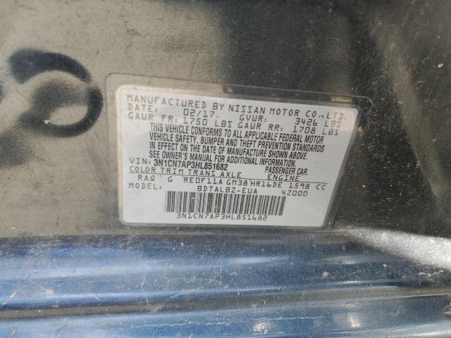 2017 NISSAN VERSA S - 3N1CN7AP3HL851682