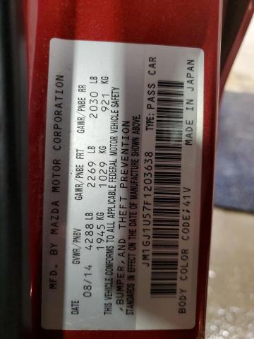 2015 MAZDA MAZDA6 JM1GJ1U57F1203638