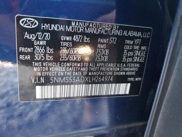 2020 HYUNDAI SANTA FE L - 5NMS53ADXLH264974