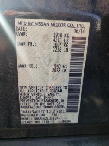 2015 NISSAN ALTIMA 2.5 - 1N4AL3AP2FC122381