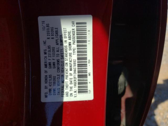 2017 HONDA ACCORD SPO - 1HGCR2F13HA078892
