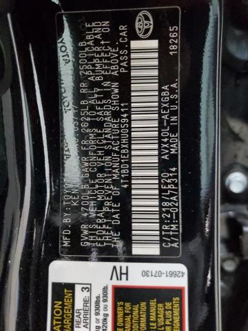 2017 TOYOTA AVALON HYB 4T1BD1EBXHU059411
