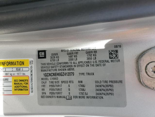 2016 CHEVROLET SILVERADO - 1GCNCNEH6GZ412079