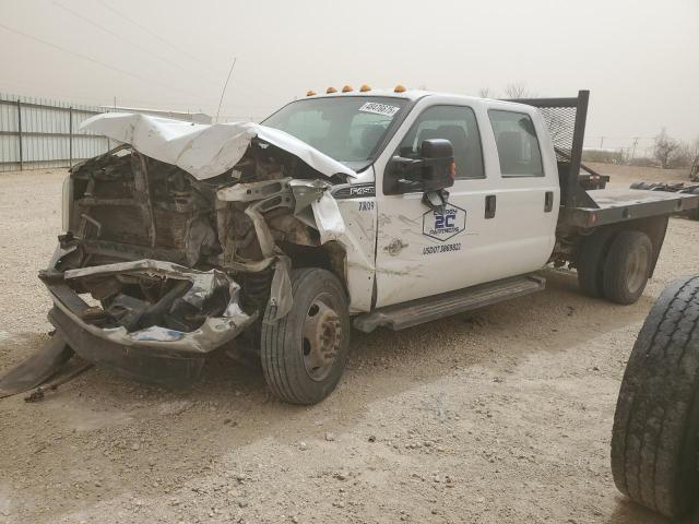 FORD F450 SUPER 2013 white crew cha diesel 1FD0W4HT5DEB37167 photo #1